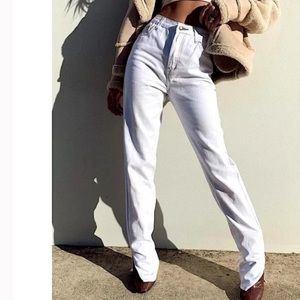 Straight leg high waist jeans